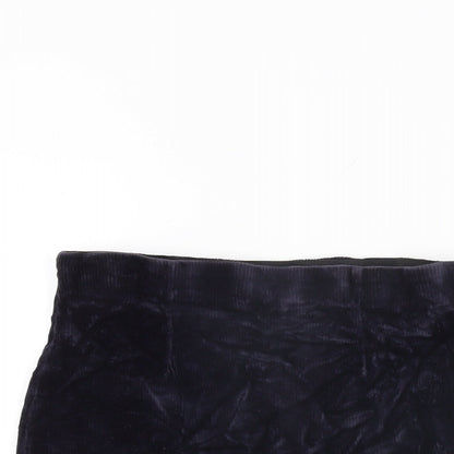 Womens UK Size 12 Warehouse Mini Velour Skirt