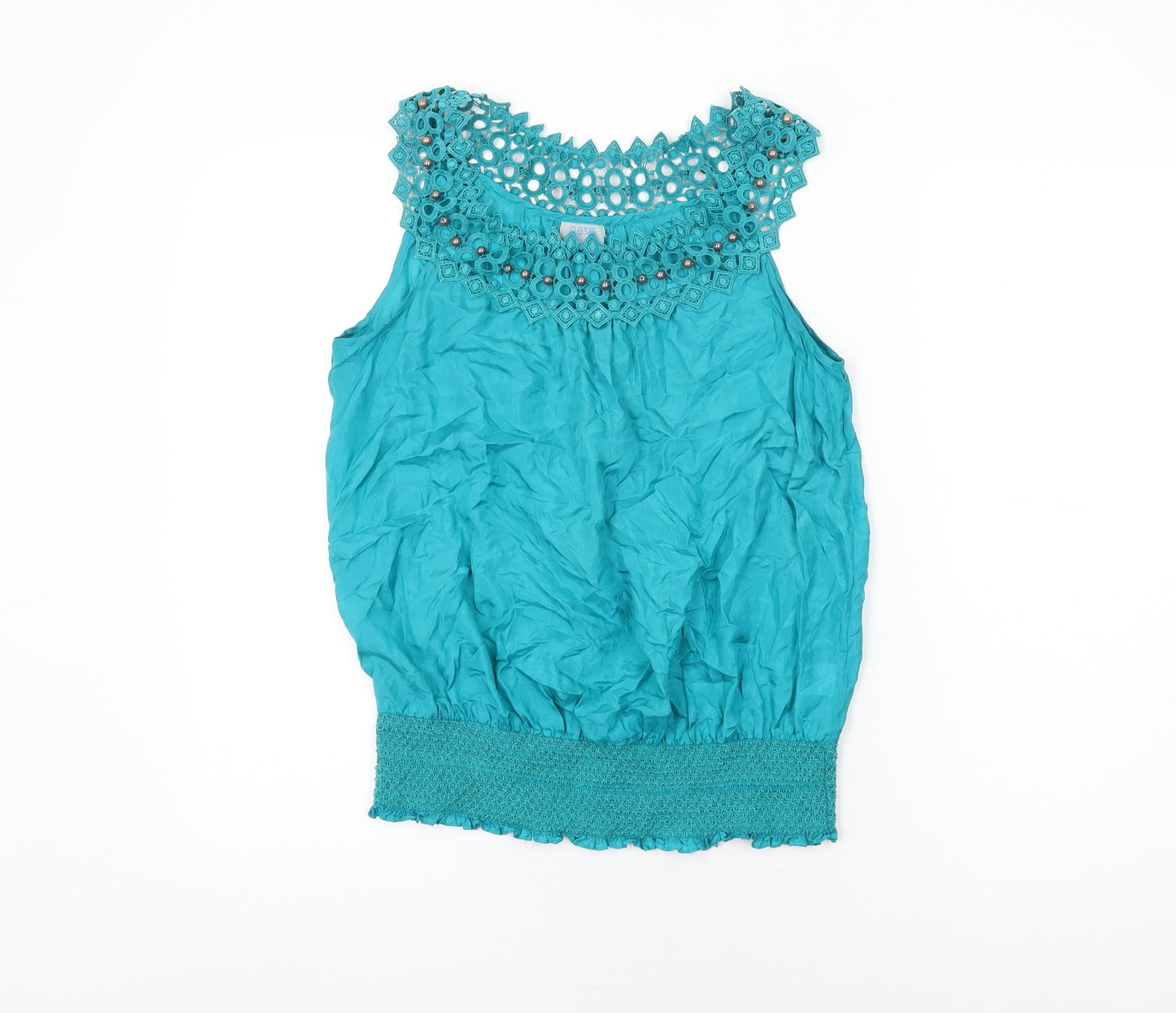 Womens UK Size 8 Oasis Blue Basic Blouse