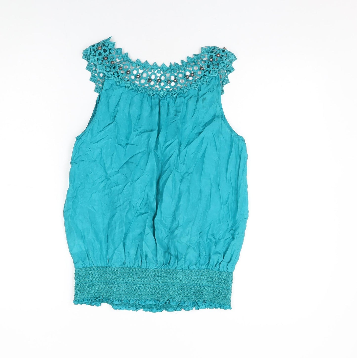 Womens UK Size 8 Oasis Blue Basic Blouse