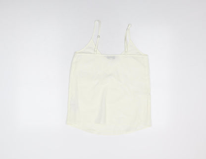 Womens UK Size 6 Topshop White Camisole T-Shirt