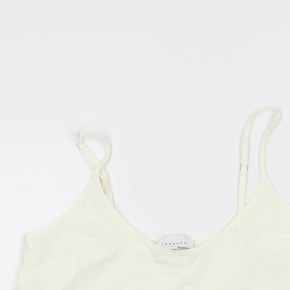 Womens UK Size 6 Topshop White Camisole T-Shirt