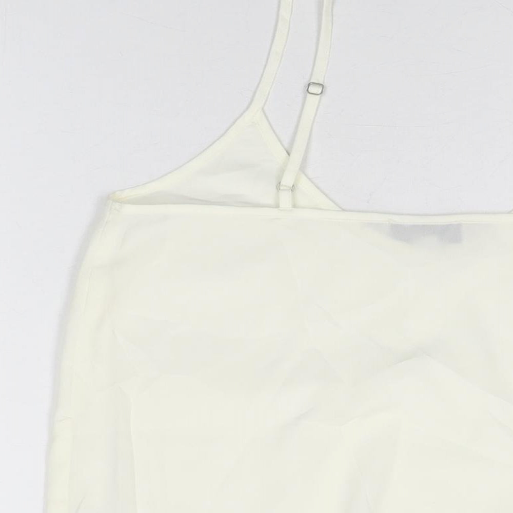 Womens UK Size 6 Topshop White Camisole T-Shirt