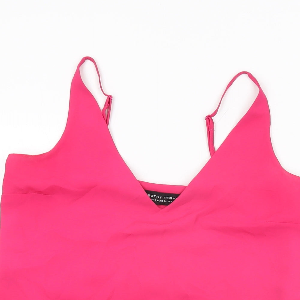 Womens UK Size 6 Dorothy Perkins Pink Camisole T-Shirt
