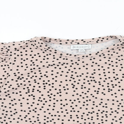 Womens UK Size 10 Warehouse Pink Basic T-Shirt