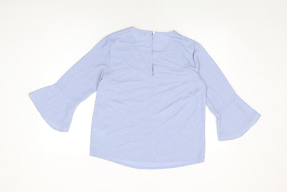 Womens UK Size 10 Warehouse Blue Basic Blouse