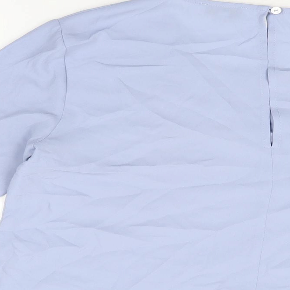 Womens UK Size 10 Warehouse Blue Basic Blouse