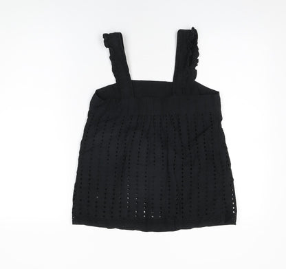 Womens UK Size 6 NEXT Black Basic T-Shirt