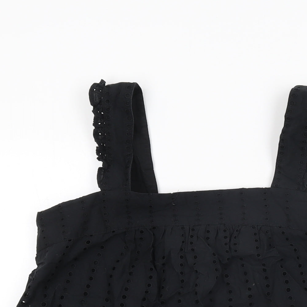 Womens UK Size 6 NEXT Black Basic T-Shirt
