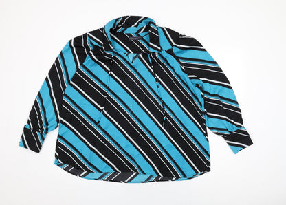 Womens UK Size 20 Marks and Spencer Blue Basic Blouse