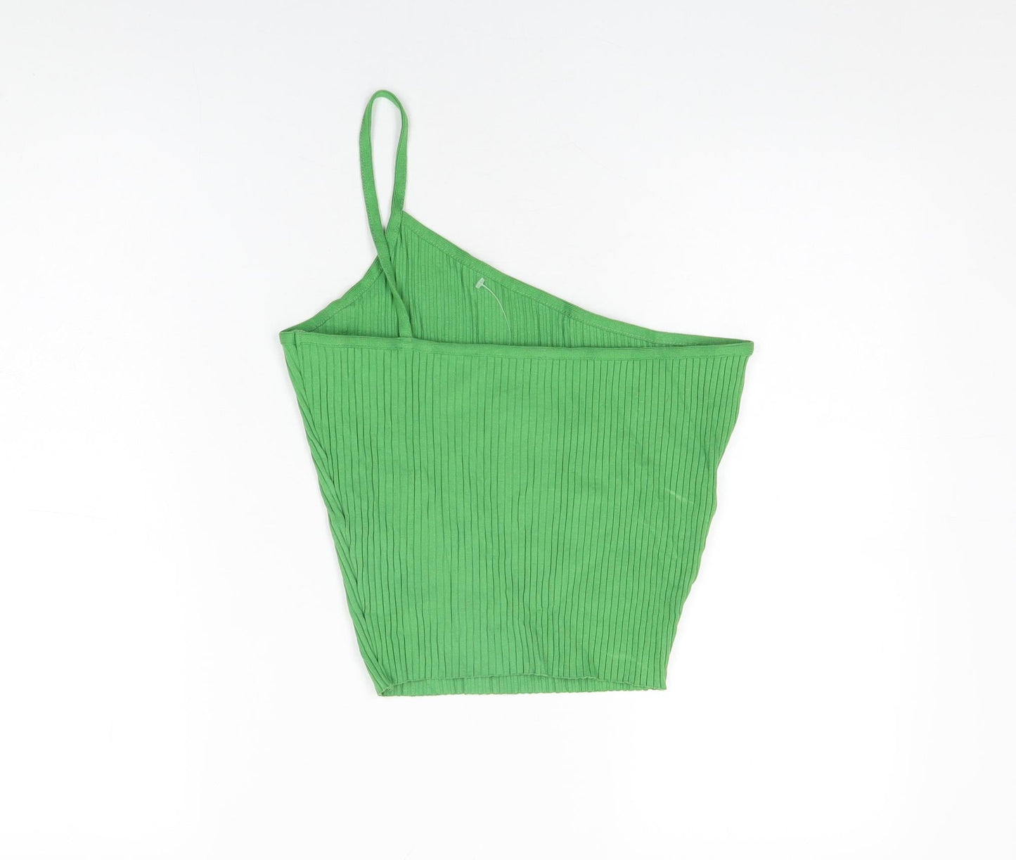 Womens UK Size M Zara Green Cropped T-Shirt