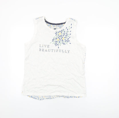 Womens UK Size 14 Maison de Nimes White Basic T-Shirt