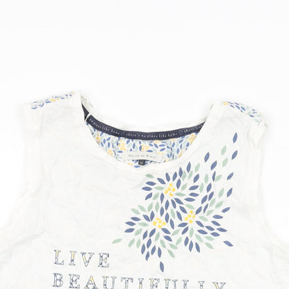 Womens UK Size 14 Maison de Nimes White Basic T-Shirt