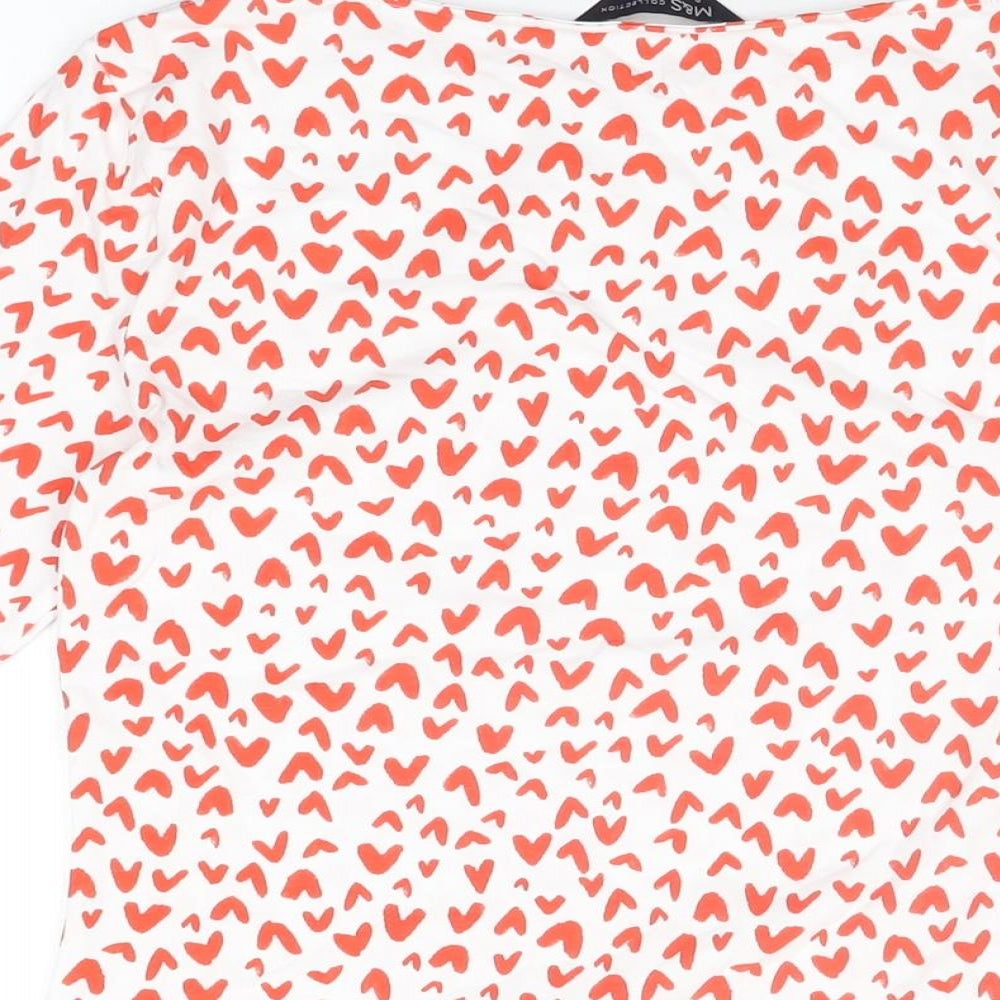Womens UK Size 8 Marks and Spencer White Basic T-Shirt