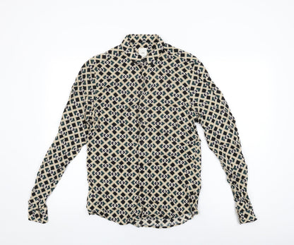 Womens UK Size S River Island Green Basic Button-Up