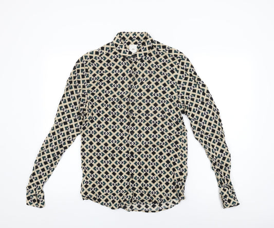 Womens UK Size S River Island Green Basic Button-Up