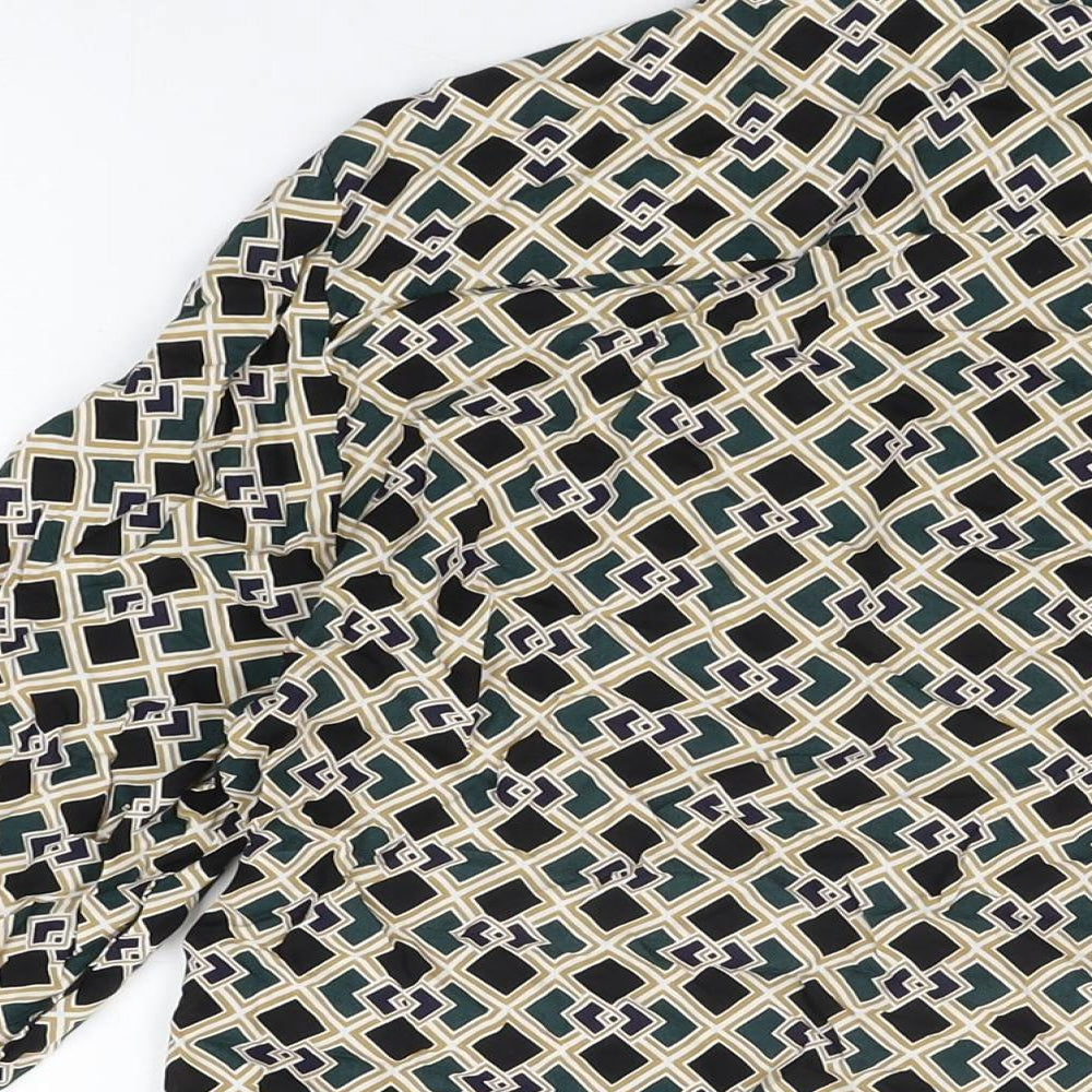 Womens UK Size S River Island Green Basic Button-Up