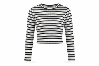 Womens UK Size S H&M Grey Cropped T-Shirt