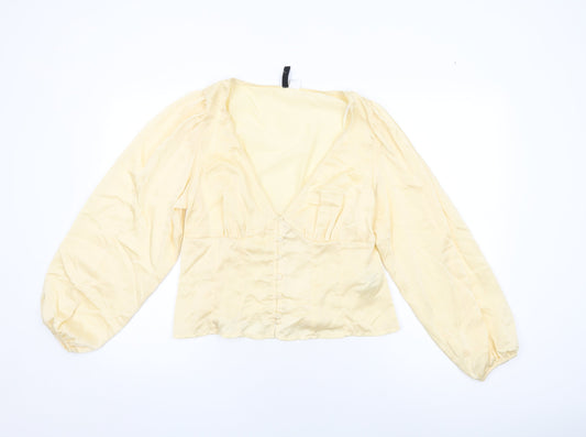 Womens UK Size L H&M Ivory Basic Blouse