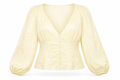 Womens UK Size L H&M Ivory Basic Blouse