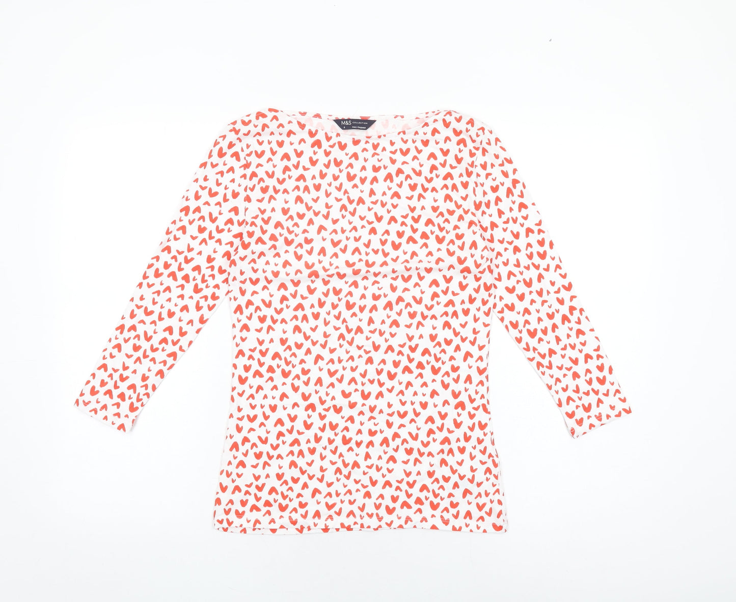 Womens UK Size 8 Marks and Spencer White Basic T-Shirt