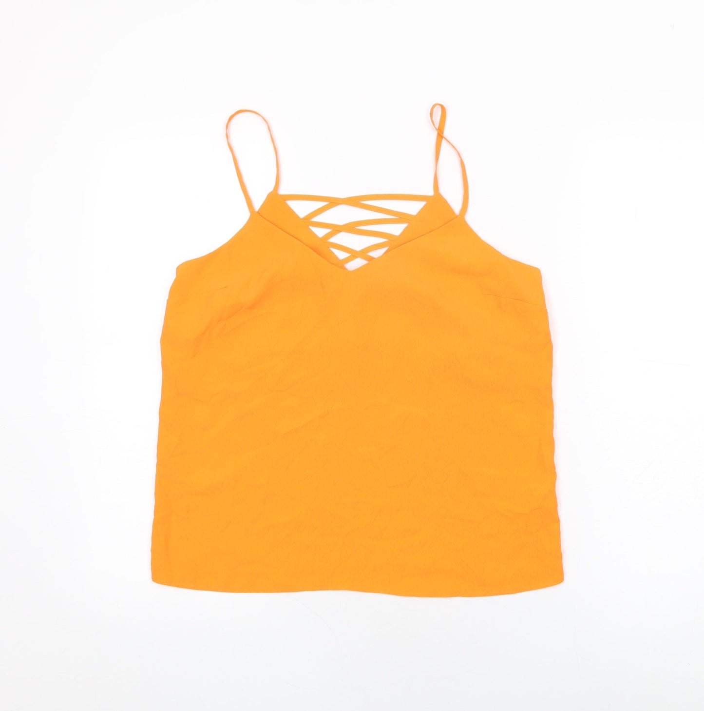 Womens UK Size 8 New Look Orange Camisole T-Shirt