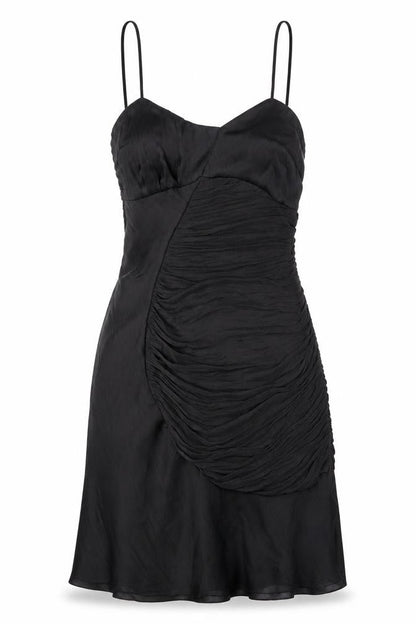 Elegant Black Sleeveless Slip Dress - Women's M