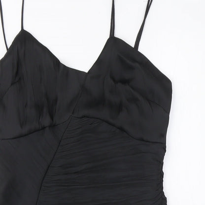 Elegant Black Sleeveless Slip Dress - Women's M