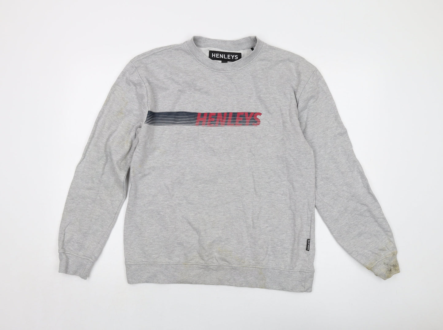 Mens UK Size S Henleys Grey Pullover Sweatshirt