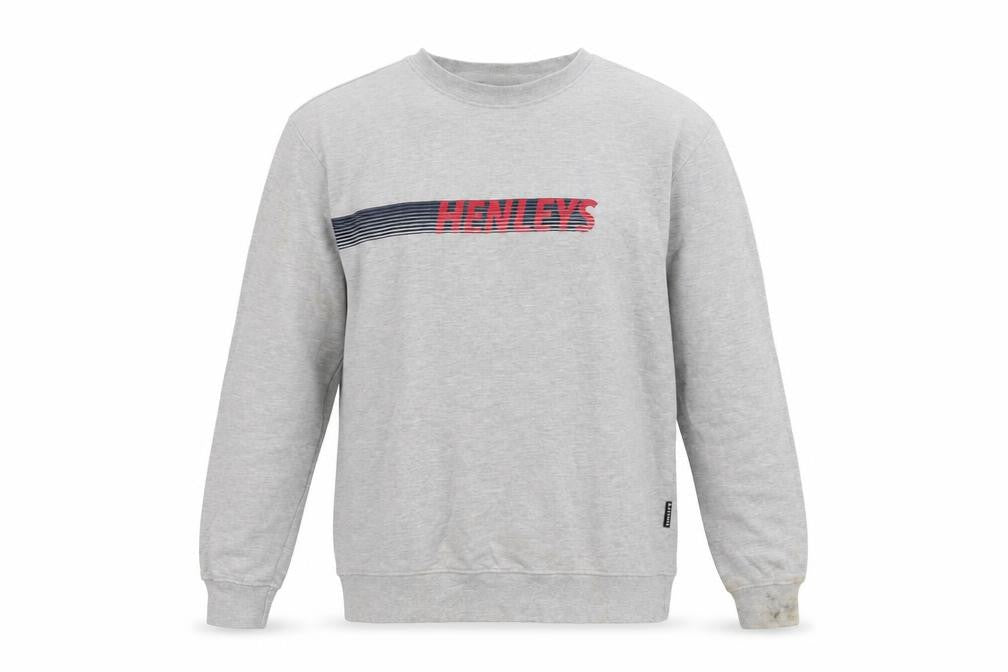 Mens UK Size S Henleys Grey Pullover Sweatshirt