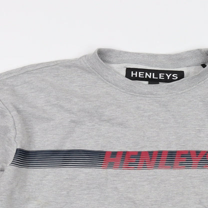 Mens UK Size S Henleys Grey Pullover Sweatshirt