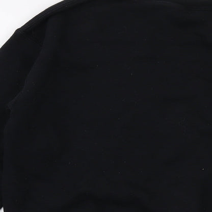 Brooklyn Womens Black Cotton Pullover Sweatshirt Size S Pullover