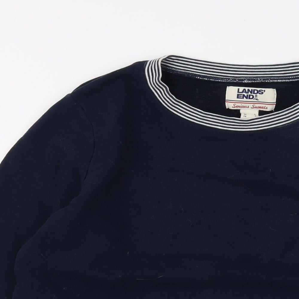 Womens UK Size S Lands' End Blue Pullover Sweatshirt