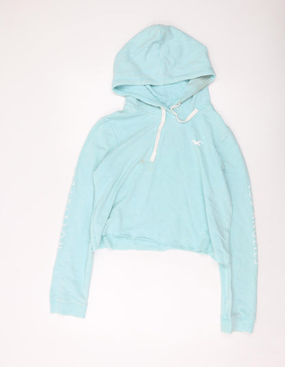 Hollister Womens Blue Cotton Pullover Hoodie Size M Pullover