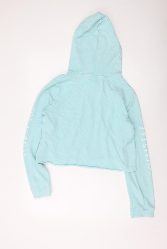 Hollister Womens Blue Cotton Pullover Hoodie Size M Pullover