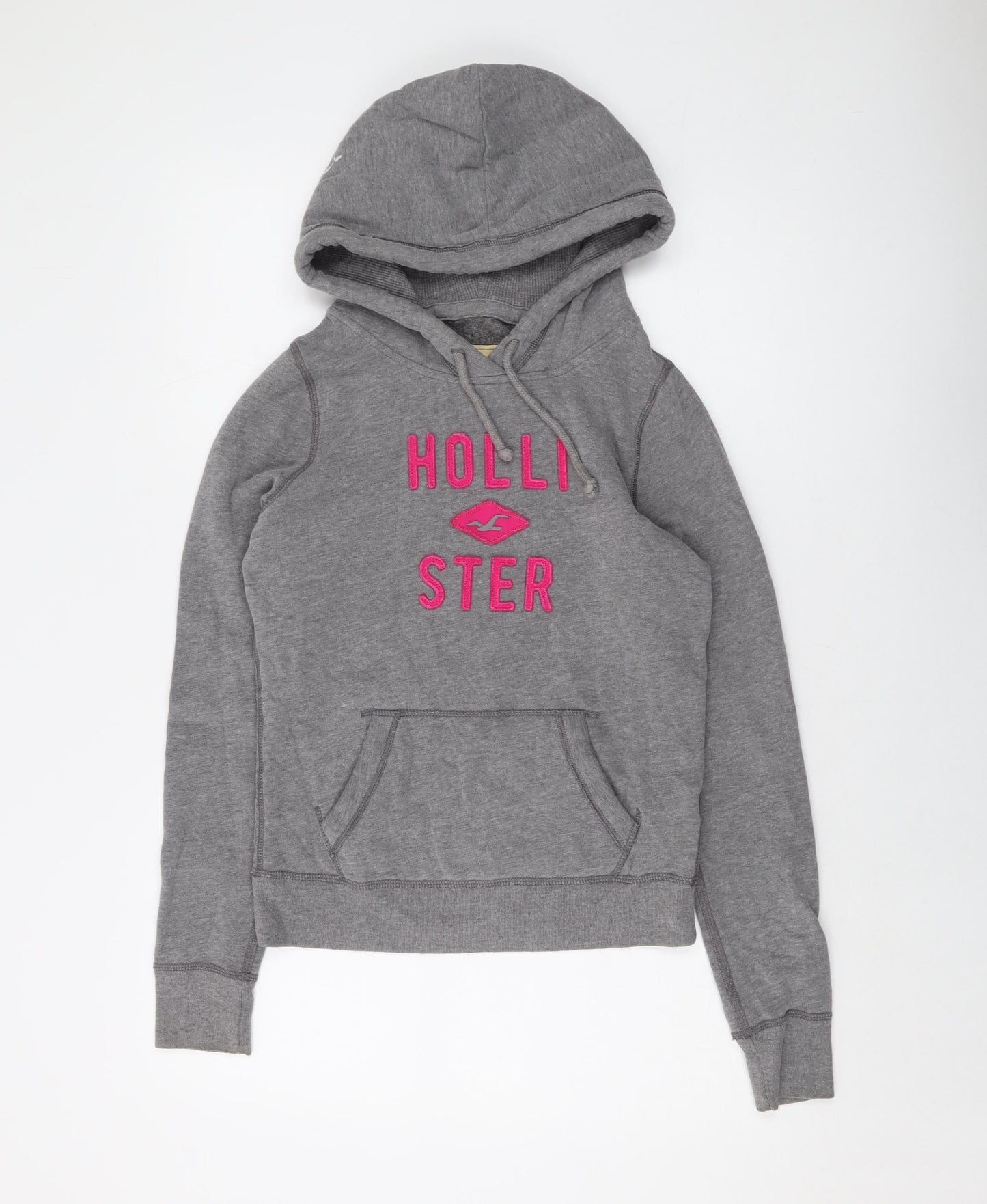 Hollister Womens Grey Cotton Pullover Hoodie Size S Pullover