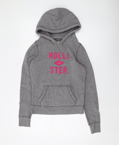 Hollister Womens Grey Cotton Pullover Hoodie Size S Pullover