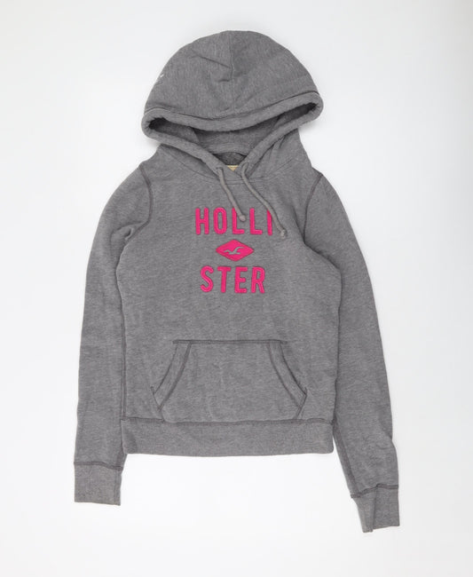 Hollister Womens Grey Cotton Pullover Hoodie Size S Pullover