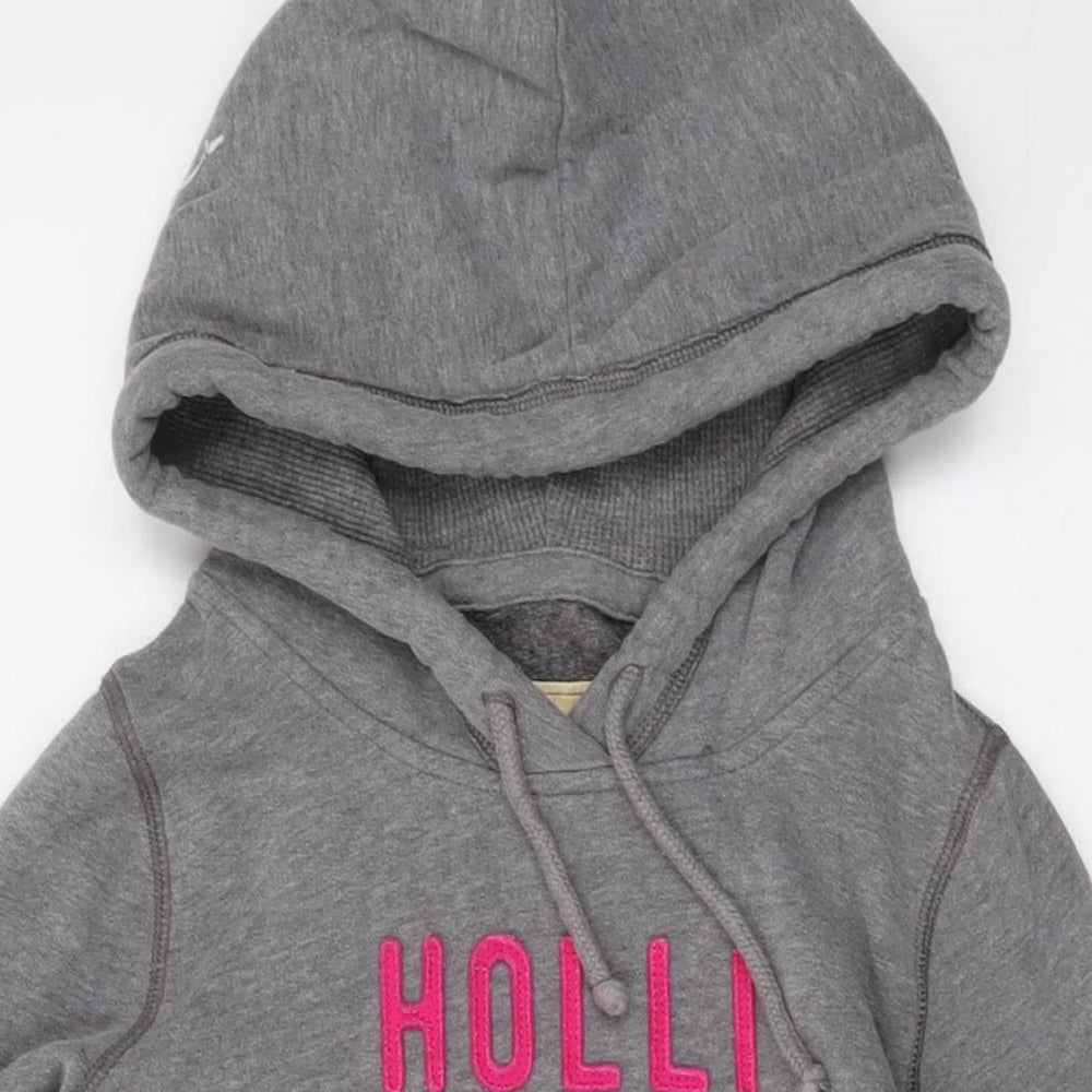 Hollister Womens Grey Cotton Pullover Hoodie Size S Pullover