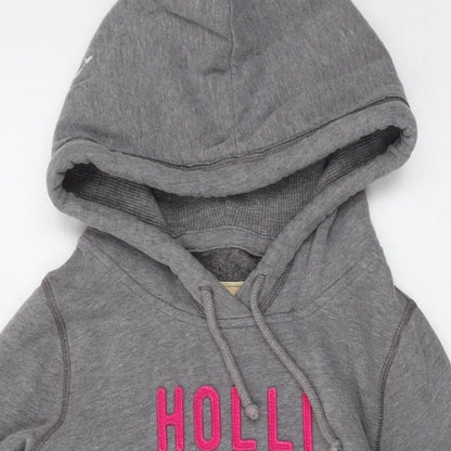Hollister Womens Grey Cotton Pullover Hoodie Size S Pullover