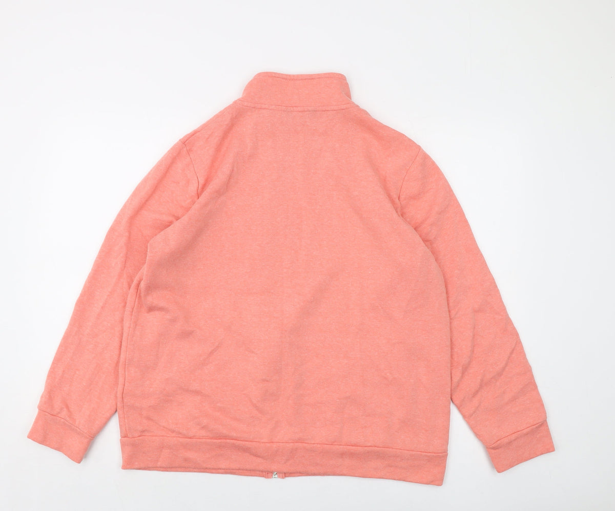 Emreco Womens Orange Polyester Full Zip Sweatshirt Size 16 Zip