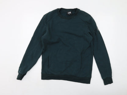 Gym Coffe Mens Green Cotton Pullover Sweatshirt Size S