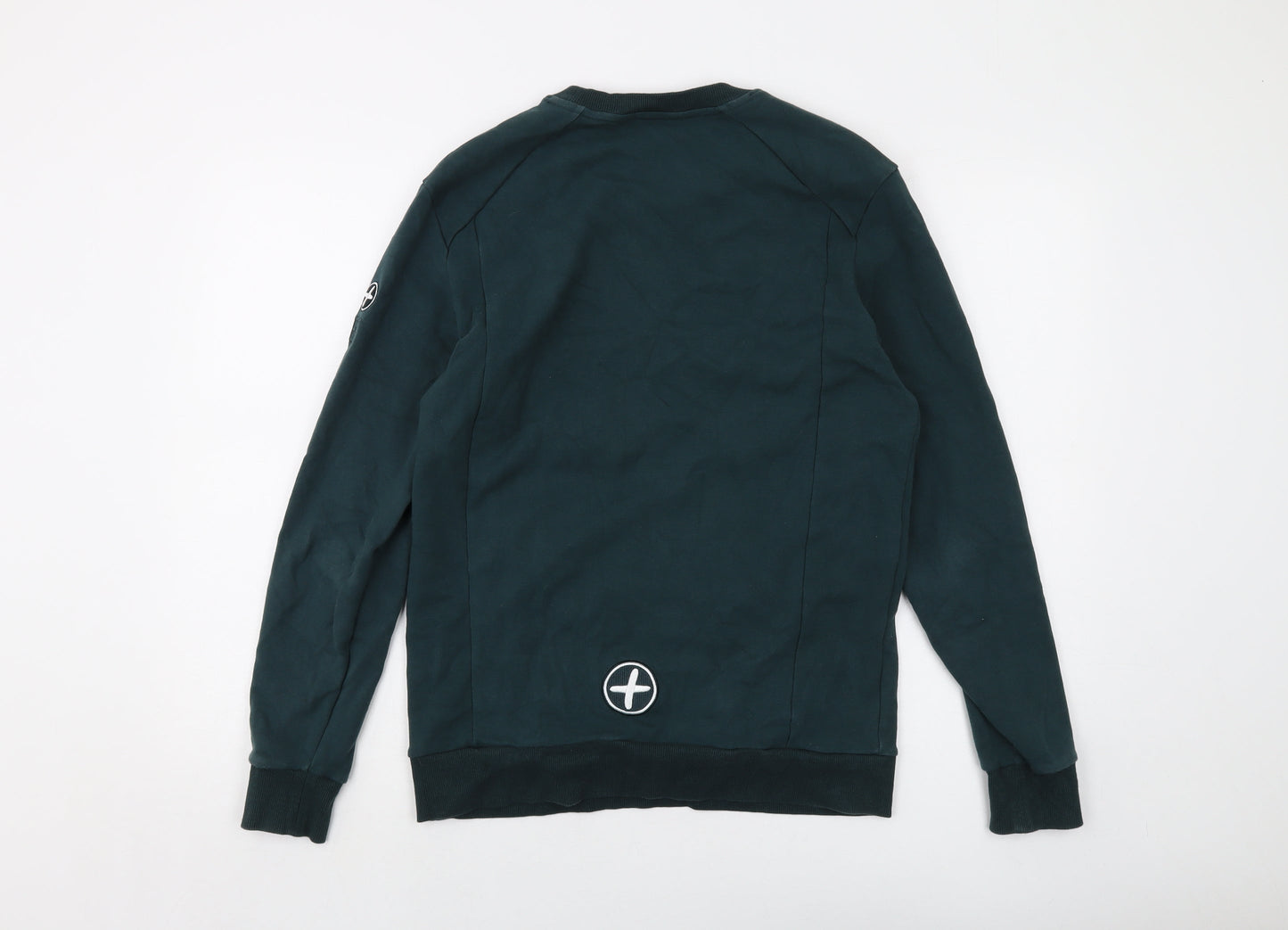 Gym Coffe Mens Green Cotton Pullover Sweatshirt Size S