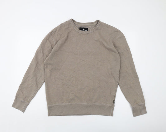 Mens UK Size M Hollister Brown Pullover Sweatshirt