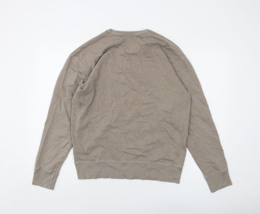 Mens UK Size M Hollister Brown Pullover Sweatshirt