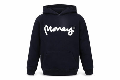 Money Boys Blue Cotton Pullover Hoodie Size 12-13 Years Pullover