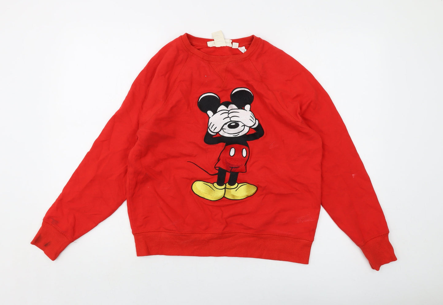 Womens UK Size S Disney Red Pullover Sweatshirt