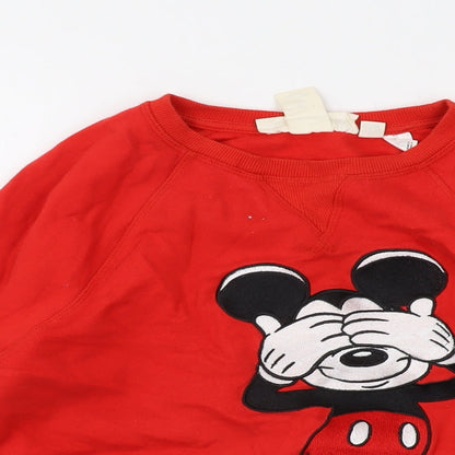 Womens UK Size S Disney Red Pullover Sweatshirt