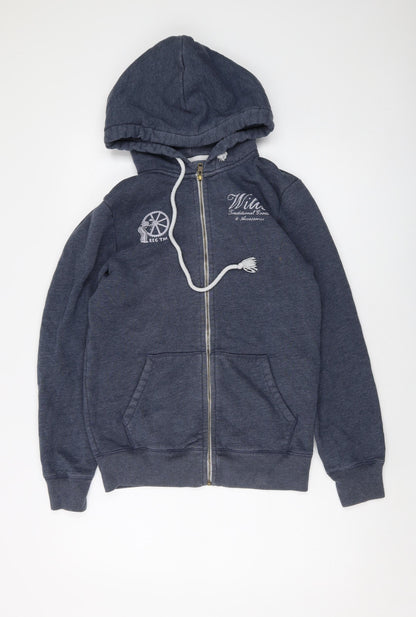 Mens UK Size XS Jack Wills Blue Full Zip Hoodie