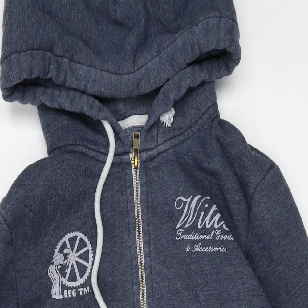 Mens UK Size XS Jack Wills Blue Full Zip Hoodie