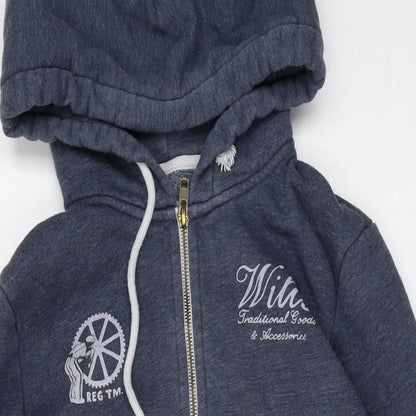 Mens UK Size XS Jack Wills Blue Full Zip Hoodie
